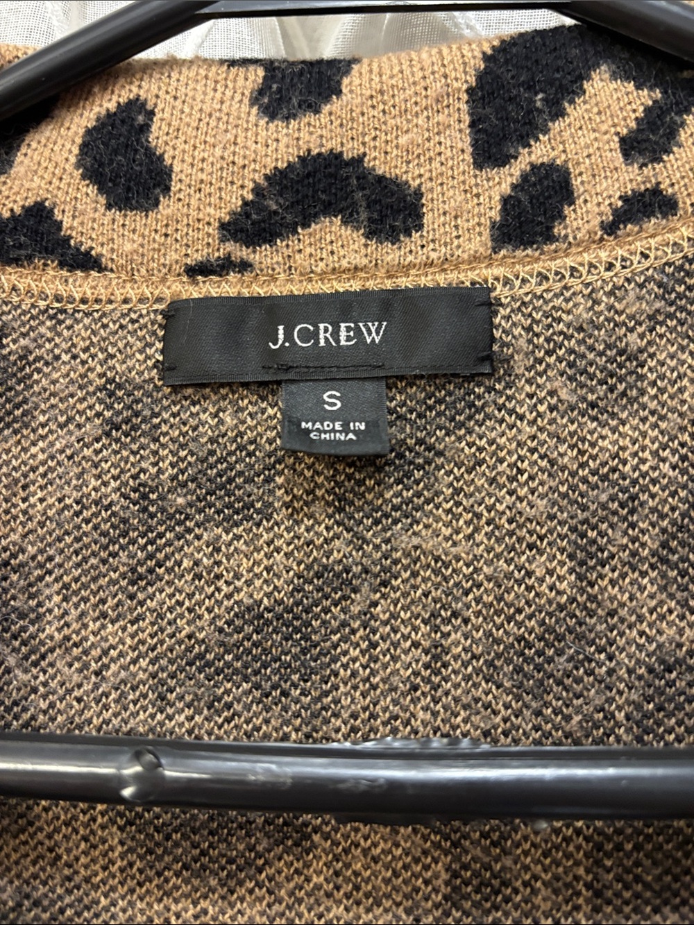 J. Crew Leopard Print Open-Front Blazer Jacket - Tan & Black - Picture 2 of 7